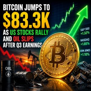 Bitcoin Jumps to $83.3K as US Stocks Rally and Oil Slips After Q3 Earnings Bitcoin Jumps To $83.3k As Us Stocks Rally And Oil Slips After Q3 Earnings