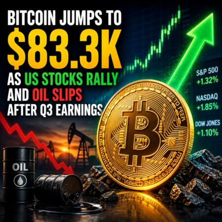 Bitcoin Jumps To $83.3k As Us Stocks Rally And Oil Slips After Q3 Earnings