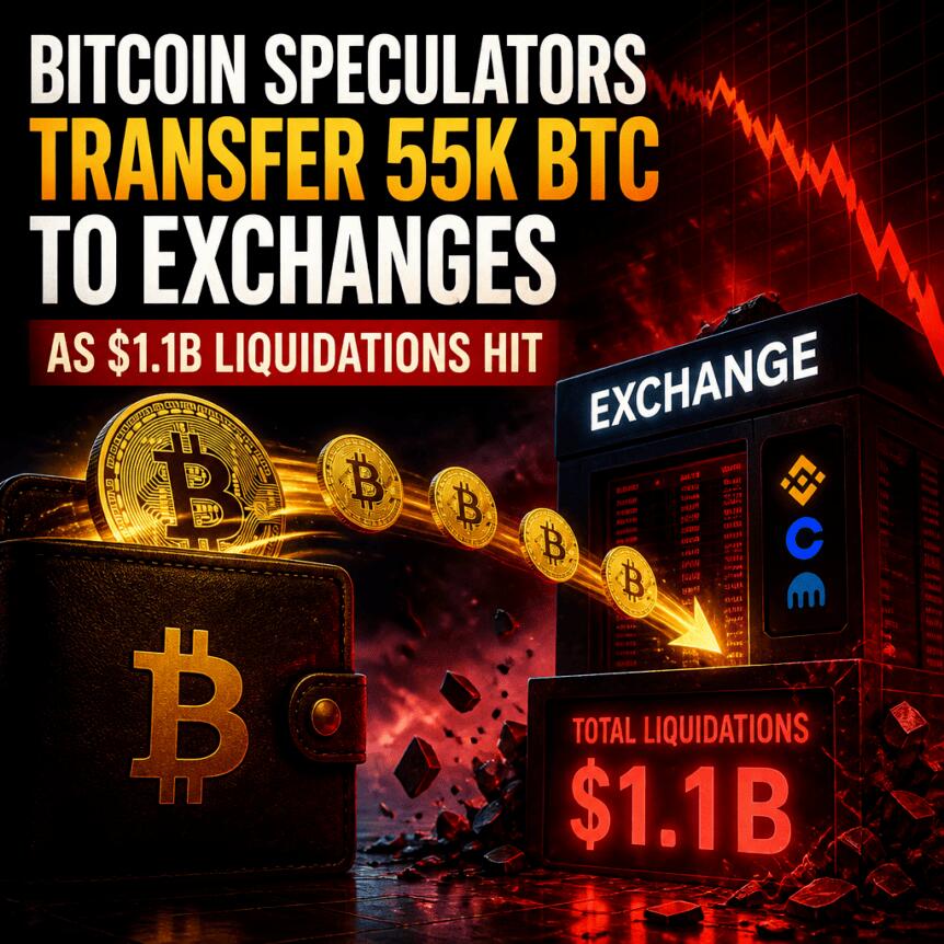 Bitcoin Speculators Transfer 55K BTC to Exchanges as $1.1B Liquidations Hit Bitcoin Speculators Transfer 55k Btc To Exchanges As $1.1b Liquidations Hit