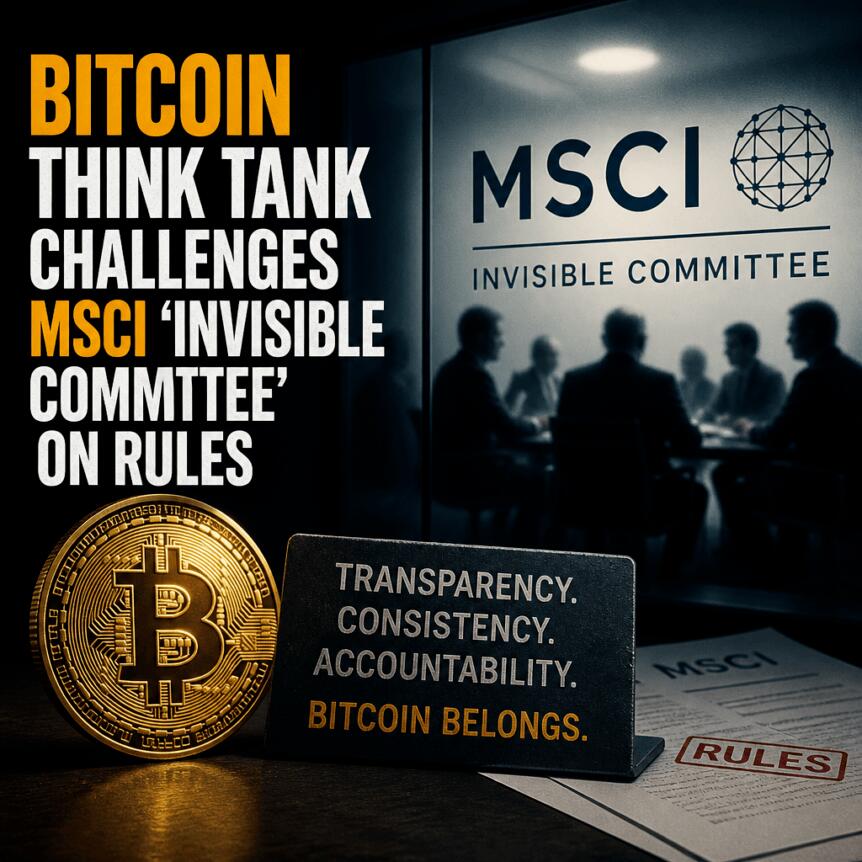Bitcoin Think Tank Challenges MSCI ‘Invisible Committee’ on Rules Bitcoin Think Tank Challenges Msci ‘invisible Committee’ On Rules