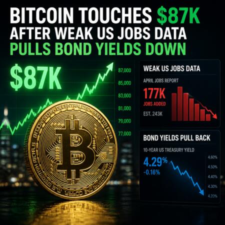 Bitcoin Touches $87K After Weak US Jobs Data Pulls Bond Yields Down Bitcoin Touches $87k After Weak Us Jobs Data Pulls Bond Yields Down