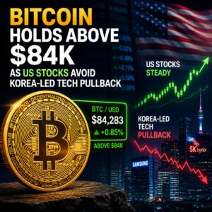 Bitcoin holds above $84K as US stocks avoid Korea-led tech pullback Bitcoin Holds Above $84k As Us Stocks Avoid Korea-Led Tech Pullback
