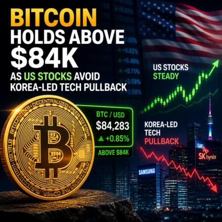 Bitcoin holds above $84K as US stocks avoid Korea-led tech pullback Bitcoin Holds Above $84k As Us Stocks Avoid Korea-Led Tech Pullback