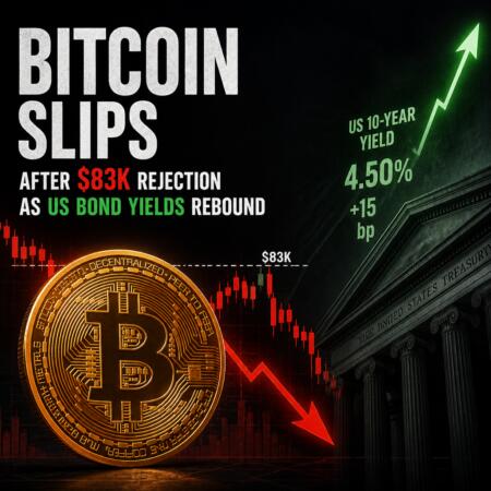 Bitcoin slips after $83K rejection as US bond yields rebound Bitcoin Slips After $83k Rejection As Us Bond Yields Rebound