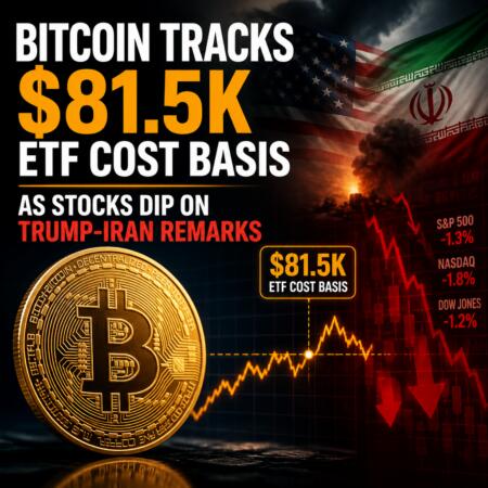 Bitcoin tracks $81.5K ETF cost basis as stocks dip on Trump-Iran remarks Bitcoin Tracks $81.5k Etf Cost Basis As Stocks Dip On Trump-Iran Remarks