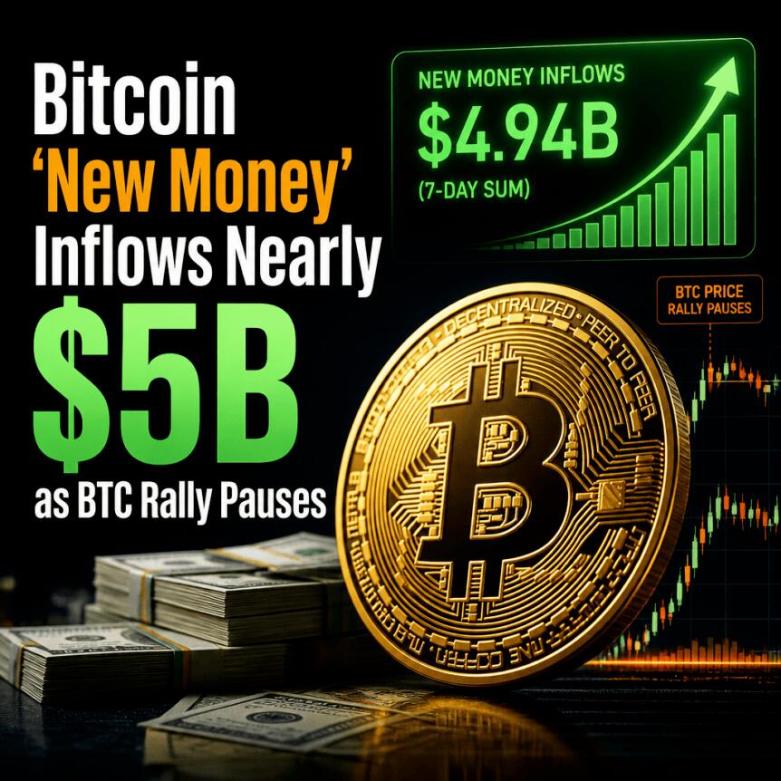 Bitcoin ‘New Money’ Inflows Nearly $5B as BTC Rally Pauses Bitcoin ‘new Money’ Inflows Nearly $5b As Btc Rally Pauses