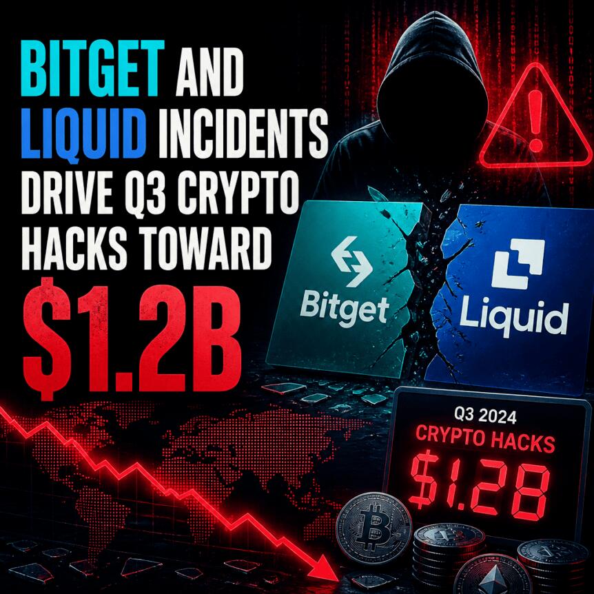 Bitget and Liquid Incidents Drive Q3 Crypto Hacks Toward $1.2B Bitget And Liquid Incidents Drive Q3 Crypto Hacks Toward $1.2b