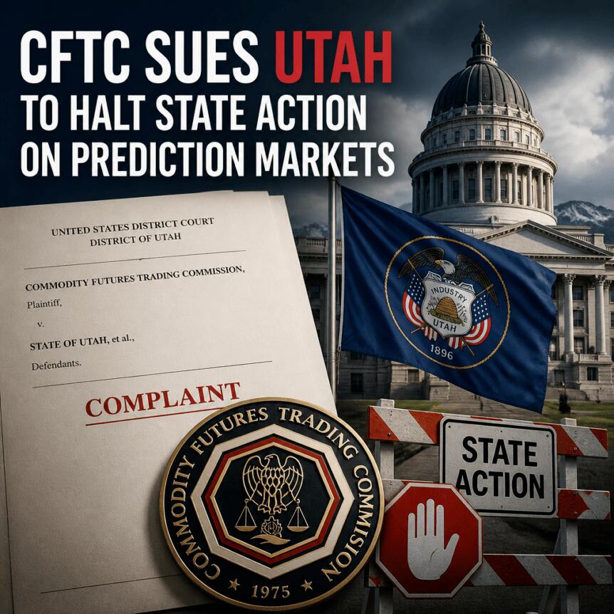 CFTC Sues Utah to Halt State Action on Prediction Markets Cftc Sues Utah To Halt State Action On Prediction Markets