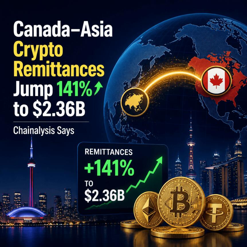 Canada–asia Crypto Remittances Jump 141% To $2.36b, Chainalysis Says