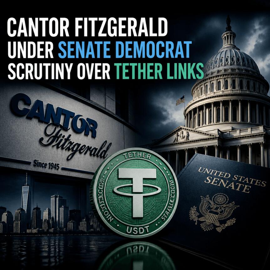 Cantor Fitzgerald Under Senate Democrat Scrutiny Over Tether Links