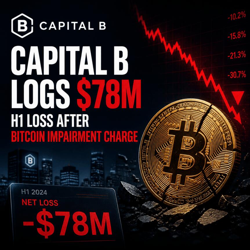 Capital B Logs $78M H1 Loss After Bitcoin Impairment Charge Capital B Logs $78m H1 Loss After Bitcoin Impairment Charge
