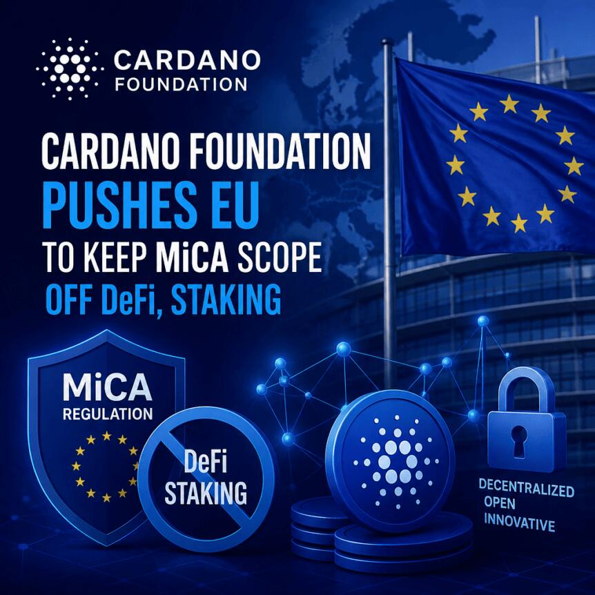 Cardano Foundation Pushes Eu To Keep Mica Scope Off Defi, Staking