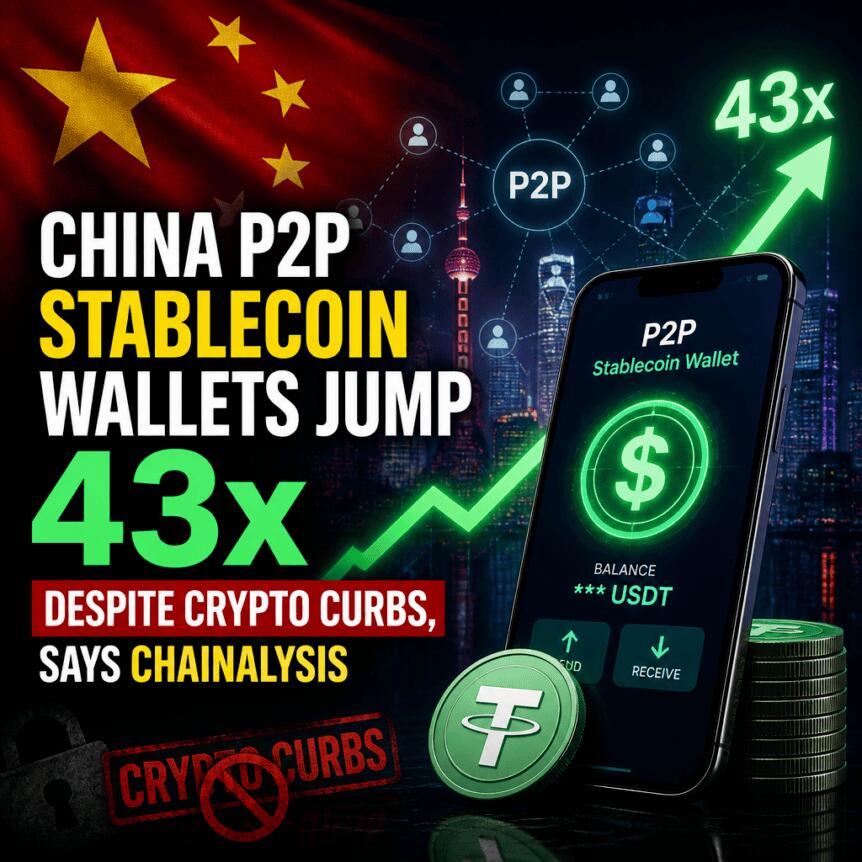China P2P Stablecoin Wallets Jump 43x Despite Crypto Curbs, Says Chainalysis China P2p Stablecoin Wallets Jump 43x Despite Crypto Curbs, Says Chainalysis