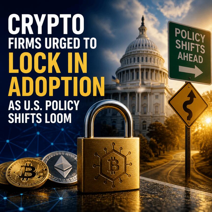 Crypto Firms Urged to Lock In Adoption as U.S. Policy Shifts Loom Crypto Firms Urged To Lock In Adoption As U.s. Policy Shifts Loom