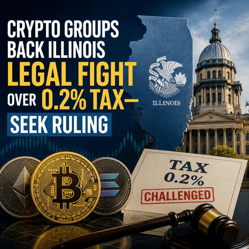 Crypto Groups Back Illinois Legal Fight Over 0.2% Tax—seek Ruling