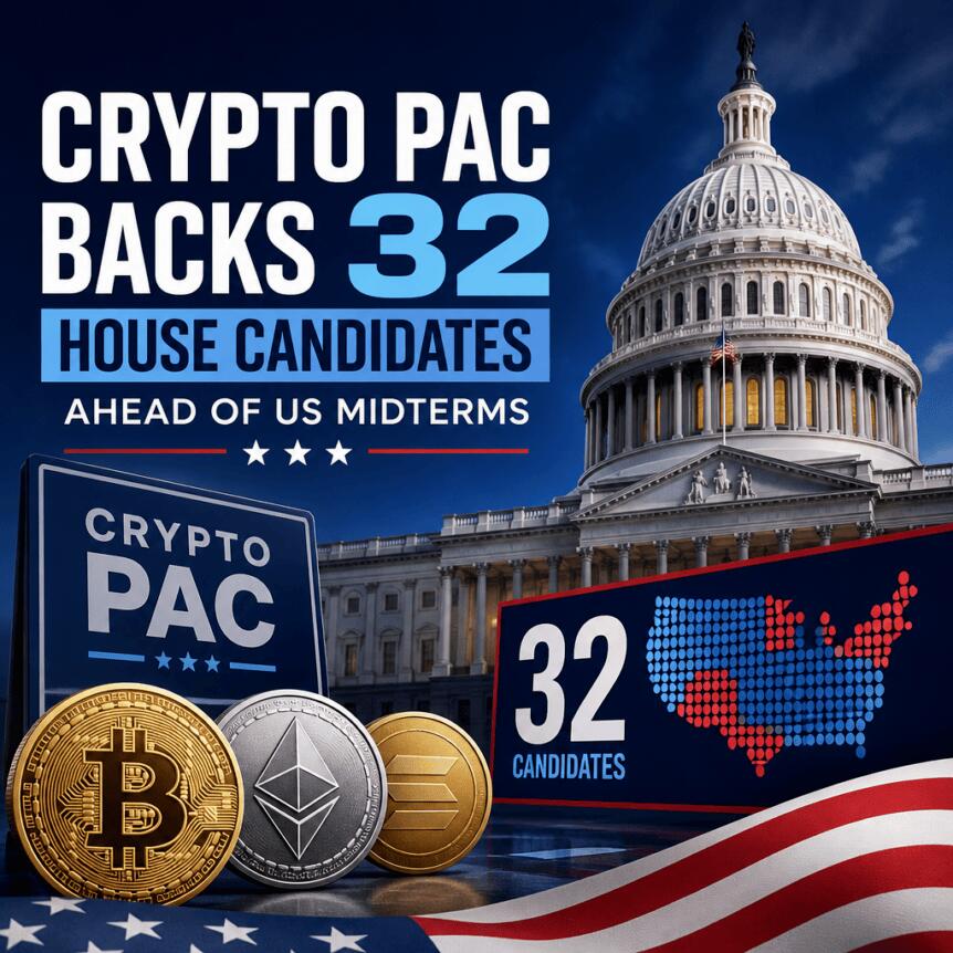 Crypto PAC Backs 32 House Candidates Ahead of US Midterms