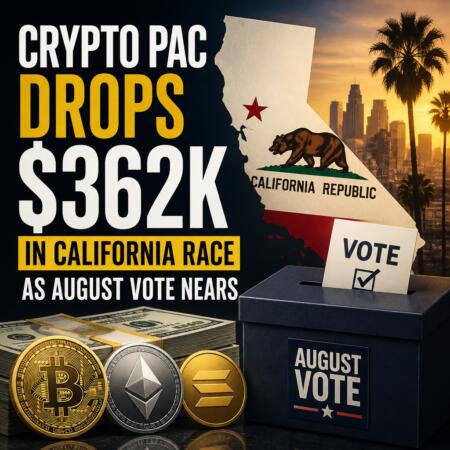 Crypto PAC Drops $362K in California Race as August Vote Nears Crypto Pac Drops $362k In California Race As August Vote Nears