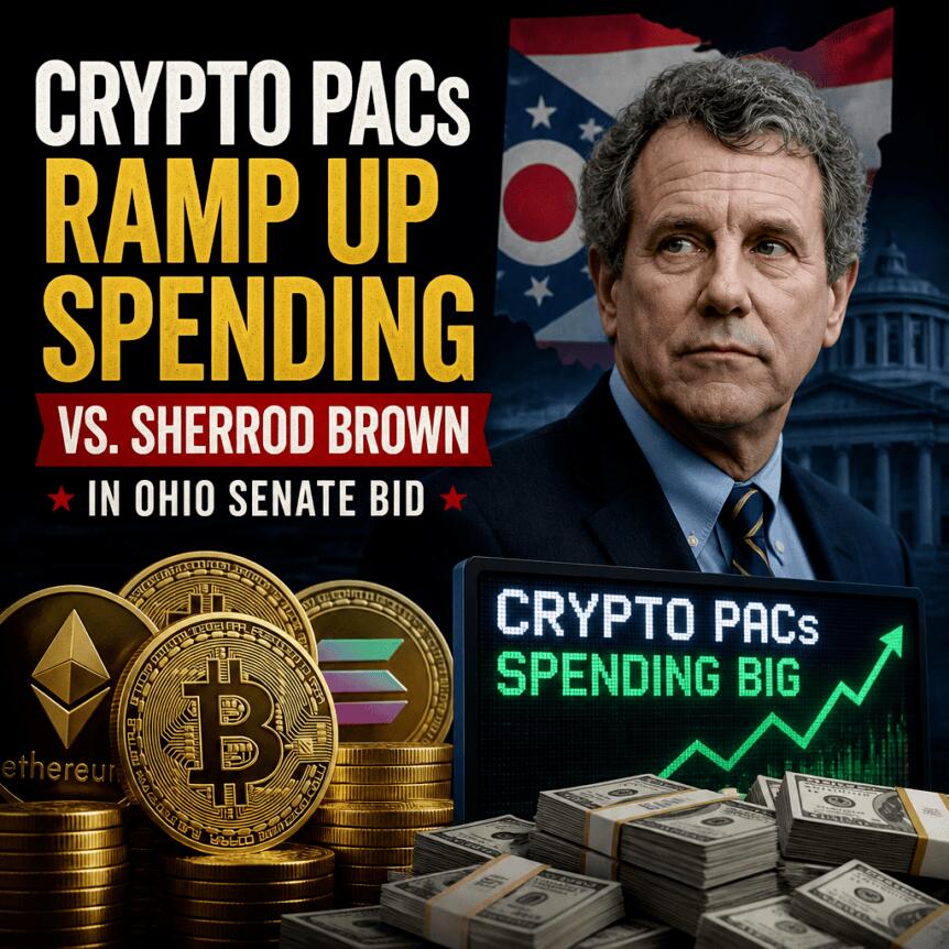 Crypto PACs Ramp Up Spending vs. Sherrod Brown in Ohio Senate Bid Crypto Pacs Ramp Up Spending Vs. Sherrod Brown In Ohio Senate Bid