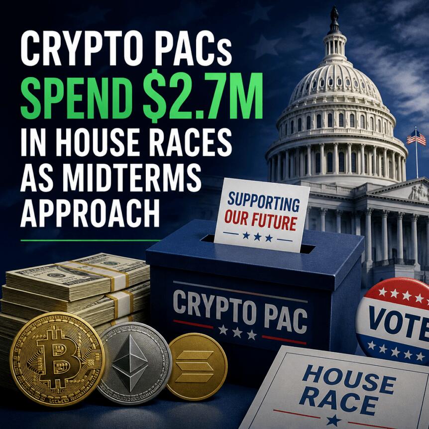 Crypto Pacs Spend $2.7m In House Races As Midterms Approach