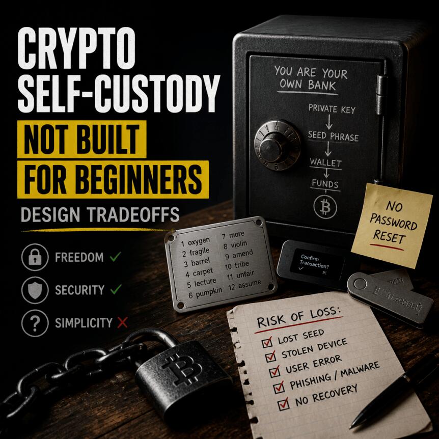 Crypto Self-Custody Not Built For Beginners: Design Tradeoffs