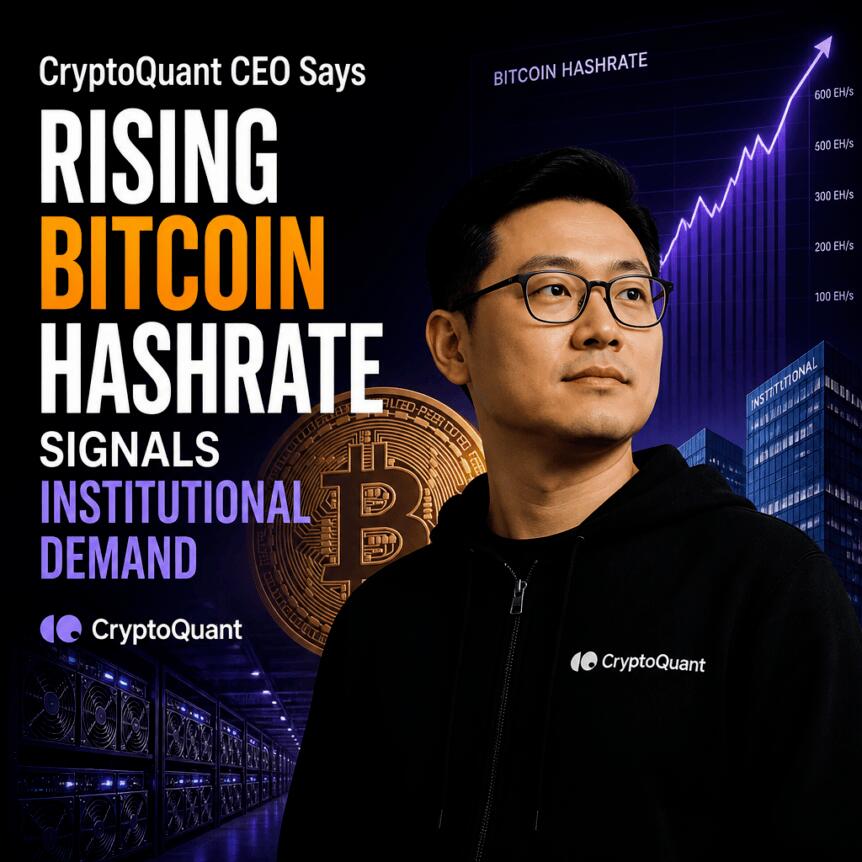 CryptoQuant CEO Says Rising Bitcoin Hashrate Signals Institutional Demand