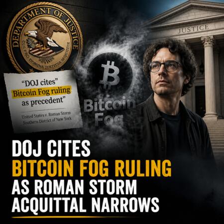 DOJ cites Bitcoin Fog ruling as Roman Storm acquittal narrows Doj Cites Bitcoin Fog Ruling As Roman Storm Acquittal Narrows