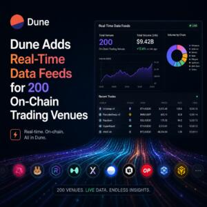 Dune Adds Real-Time Data Feeds For 200 On-Chain Trading Venues