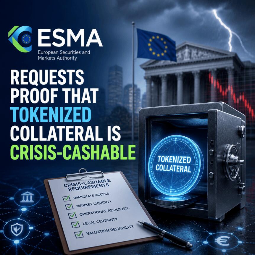 ESMA Requests Proof That Tokenized Collateral Is Crisis-Cashable Esma Requests Proof That Tokenized Collateral Is Crisis-Cashable