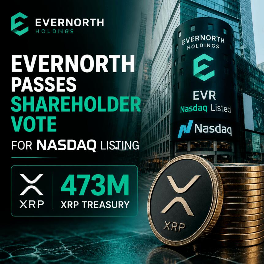 Evernorth Passes Shareholder Vote For Nasdaq Listing, Holds 473m Xrp Treasury