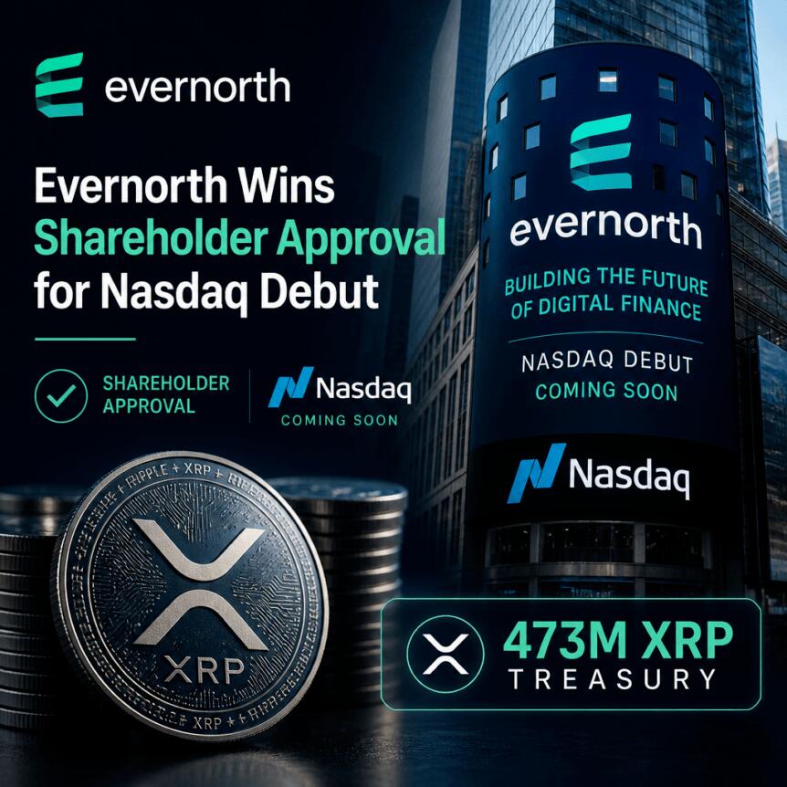 Evernorth Wins Shareholder Approval For Nasdaq Debut, Holds 473m Xrp Treasury