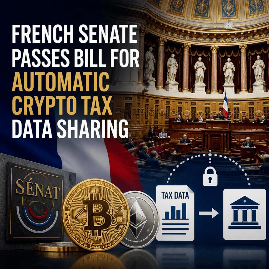 French Senate Passes Bill for Automatic Crypto Tax Data Sharing French Senate Passes Bill For Automatic Crypto Tax Data Sharing