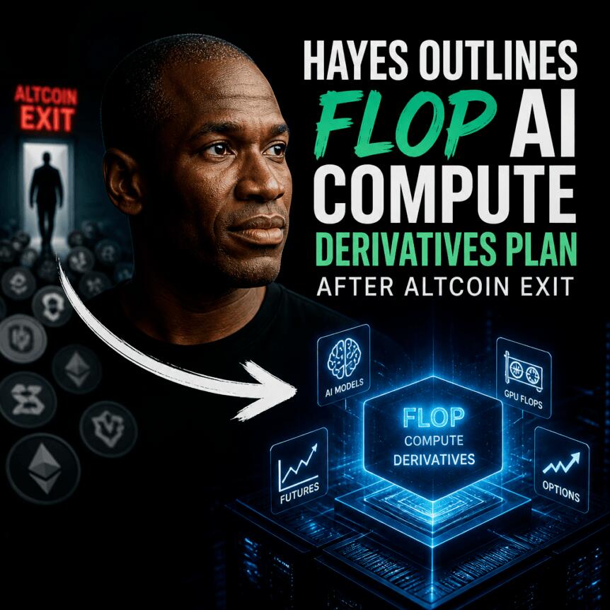 Hayes outlines FLOP AI compute derivatives plan after altcoin exit
