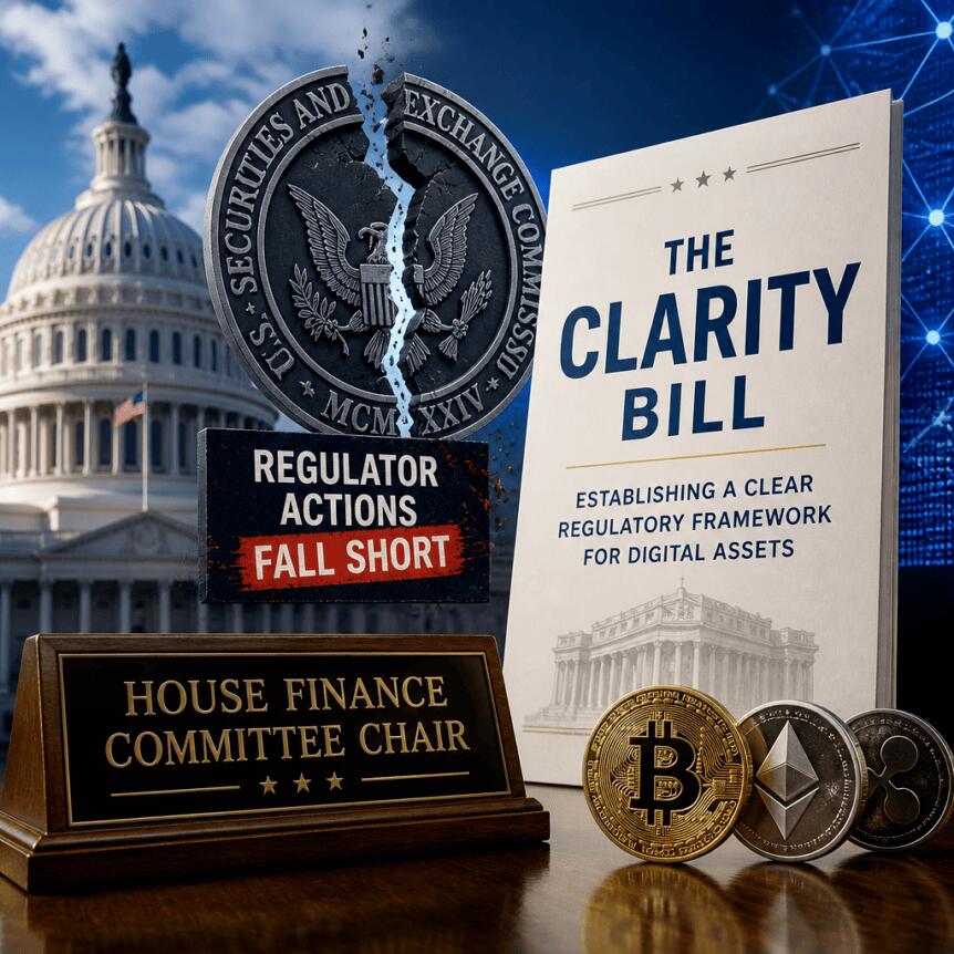 House Finance Chair Says Crypto Regulator Actions Fall Short of CLARITY Bill House Finance Chair Says Crypto Regulator Actions Fall Short Of Clarity Bill