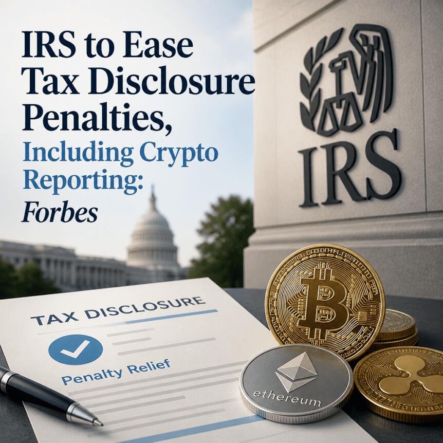 IRS to Ease Tax Disclosure Penalties, Including Crypto Reporting: Forbes Irs To Ease Tax Disclosure Penalties, Including Crypto Reporting: Forbes