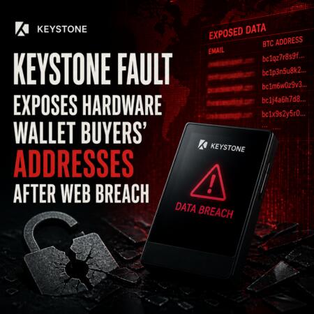 Keystone Fault Exposes Hardware Wallet Buyers’ Addresses After Web Breach
