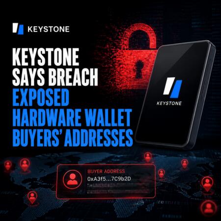 Keystone Says Breach Exposed Hardware Wallet Buyers’ Addresses
