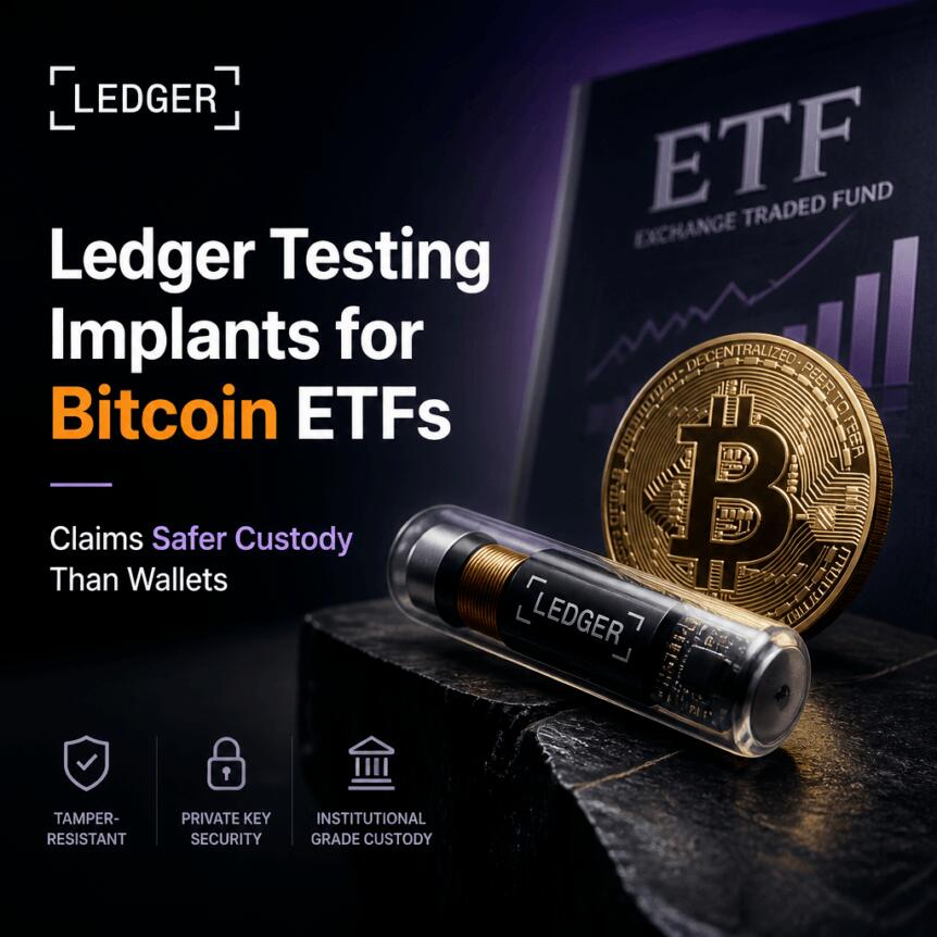 Ledger Testing Implants for Bitcoin ETFs, Claims Safer Custody Than Wallets Ledger Testing Implants For Bitcoin Etfs, Claims Safer Custody Than Wallets