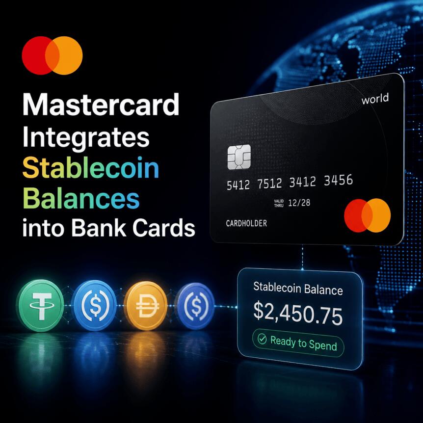 Mastercard Integrates Stablecoin Balances Into Bank Cards