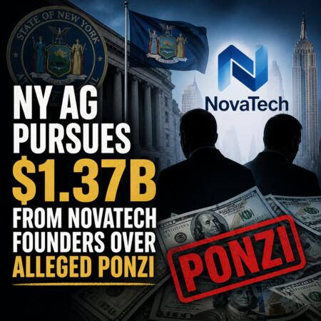 NY AG Pursues $1.37B From NovaTech Founders Over Alleged Ponzi Ny Ag Pursues $1.37b From Novatech Founders Over Alleged Ponzi