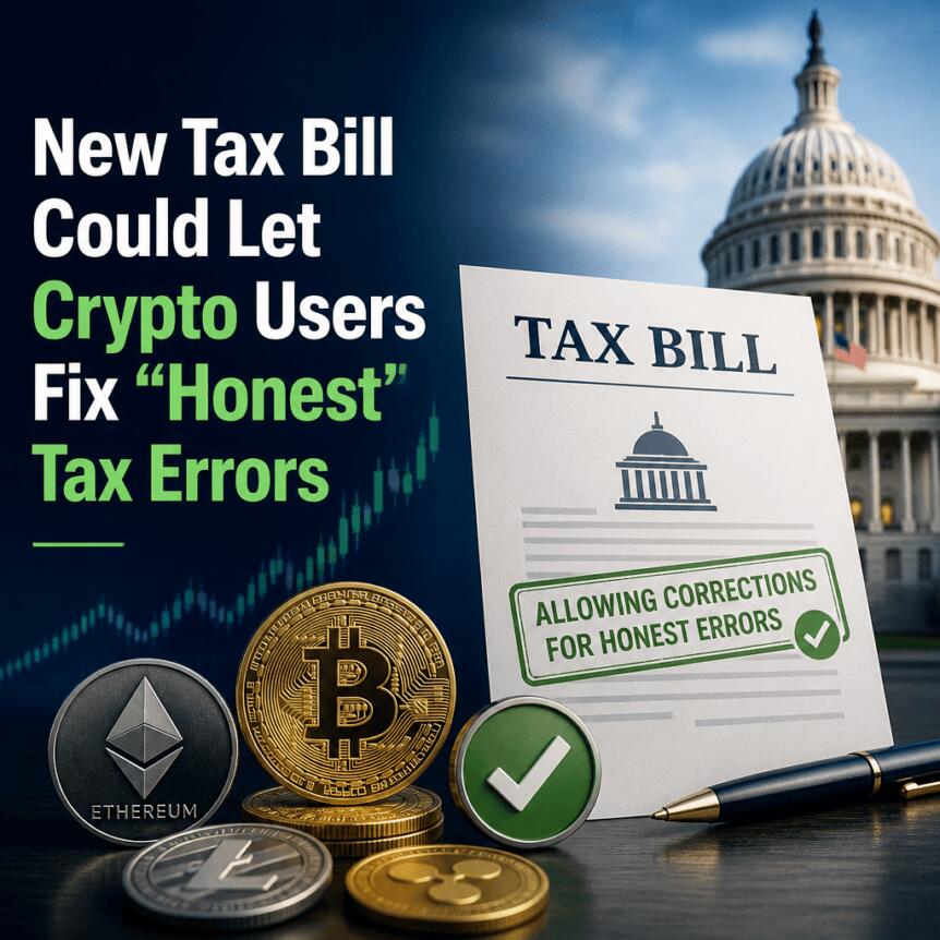 New Tax Bill Could Let Crypto Users Fix “Honest” Tax Errors New Tax Bill Could Let Crypto Users Fix “honest” Tax Errors