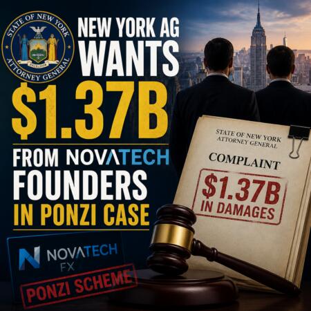 New York Ag Wants $1.37b From Novatech Founders In Ponzi Case