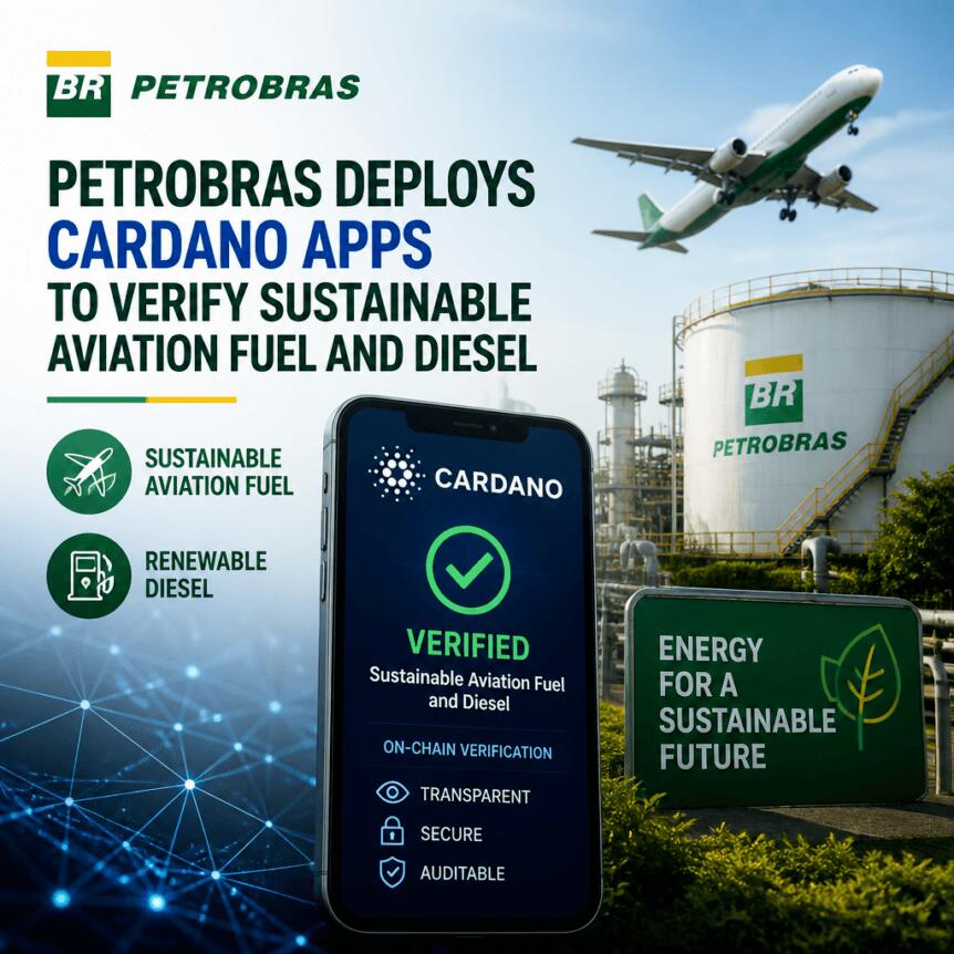 Petrobras Deploys Cardano Apps to Verify Sustainable Aviation Fuel and Diesel