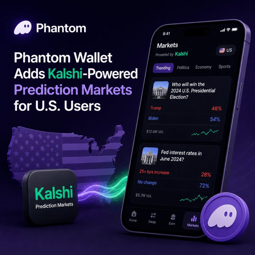 Phantom Wallet Adds Kalshi-Powered Prediction Markets for U.S. Users