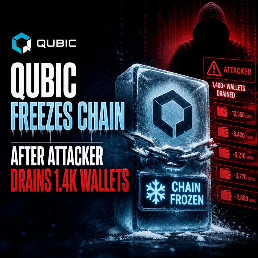 Qubic Freezes Chain After Attacker Drains 1.4K Wallets