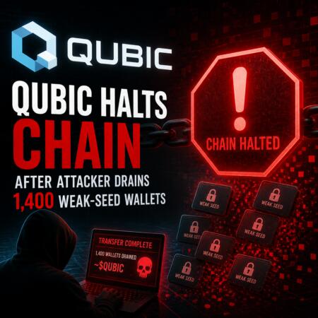 Qubic Halts Chain After Attacker Drains 1,400 Weak-Seed Wallets