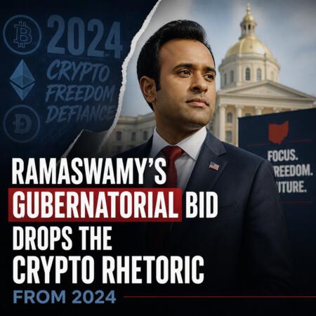 Ramaswamyโs Gubernatorial Bid Drops the Crypto Rhetoric From 2024 Ramaswamyโs Gubernatorial Bid Drops The Crypto Rhetoric From 2024