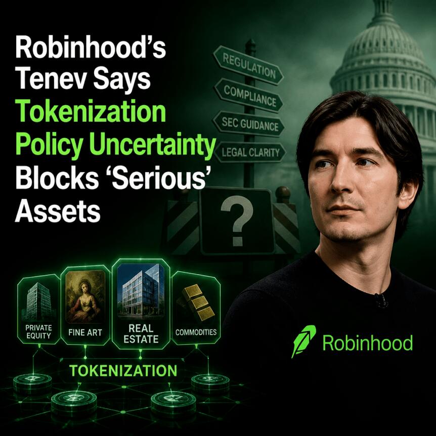 Robinhood’s Tenev Says Tokenization Policy Uncertainty Blocks ‘Serious’ Assets Robinhood’s Tenev Says Tokenization Policy Uncertainty Blocks ‘serious’ Assets