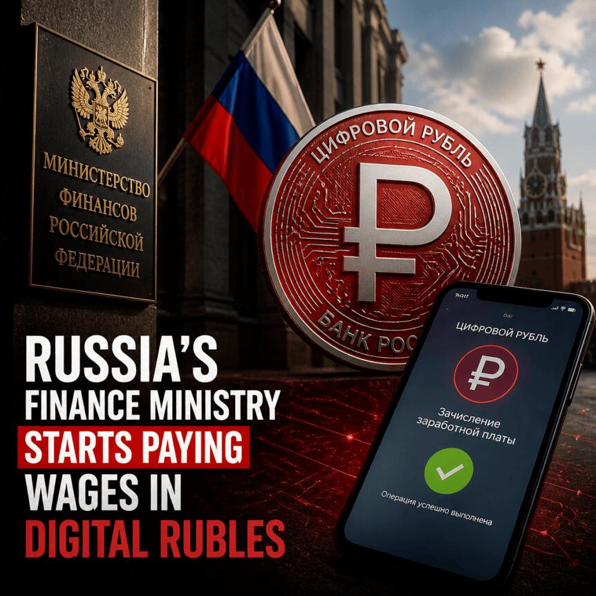 Russia’s Finance Ministry Starts Paying Wages in Digital Rubles Russia’s Finance Ministry Starts Paying Wages In Digital Rubles