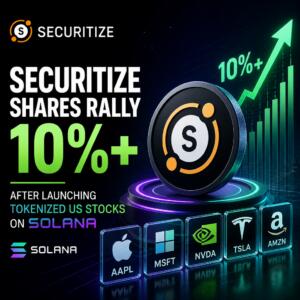 Securitize Shares Rally 10%+ After Launching Tokenized US Stocks on Solana Securitize Shares Rally 10%+ After Launching Tokenized Us Stocks On Solana