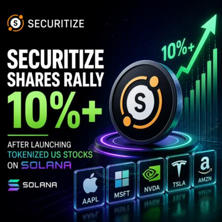 Securitize Shares Rally 10%+ After Launching Tokenized US Stocks on Solana Securitize Shares Rally 10%+ After Launching Tokenized Us Stocks On Solana